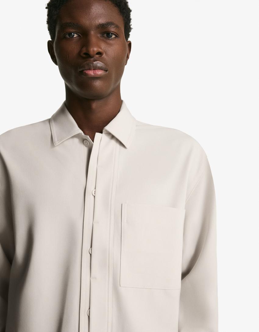 Tailored fit shirt-Cream