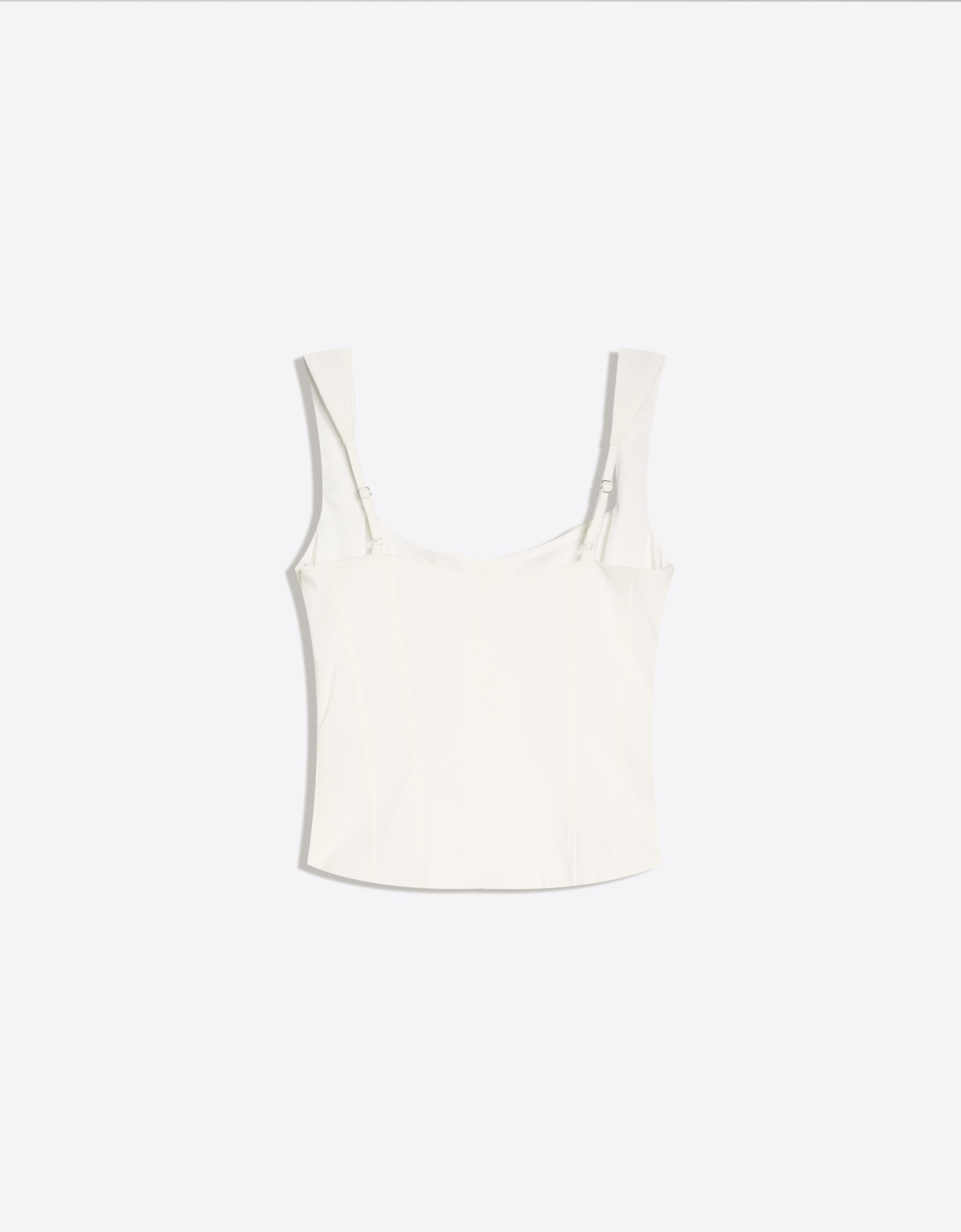 Bengaline corset top — White