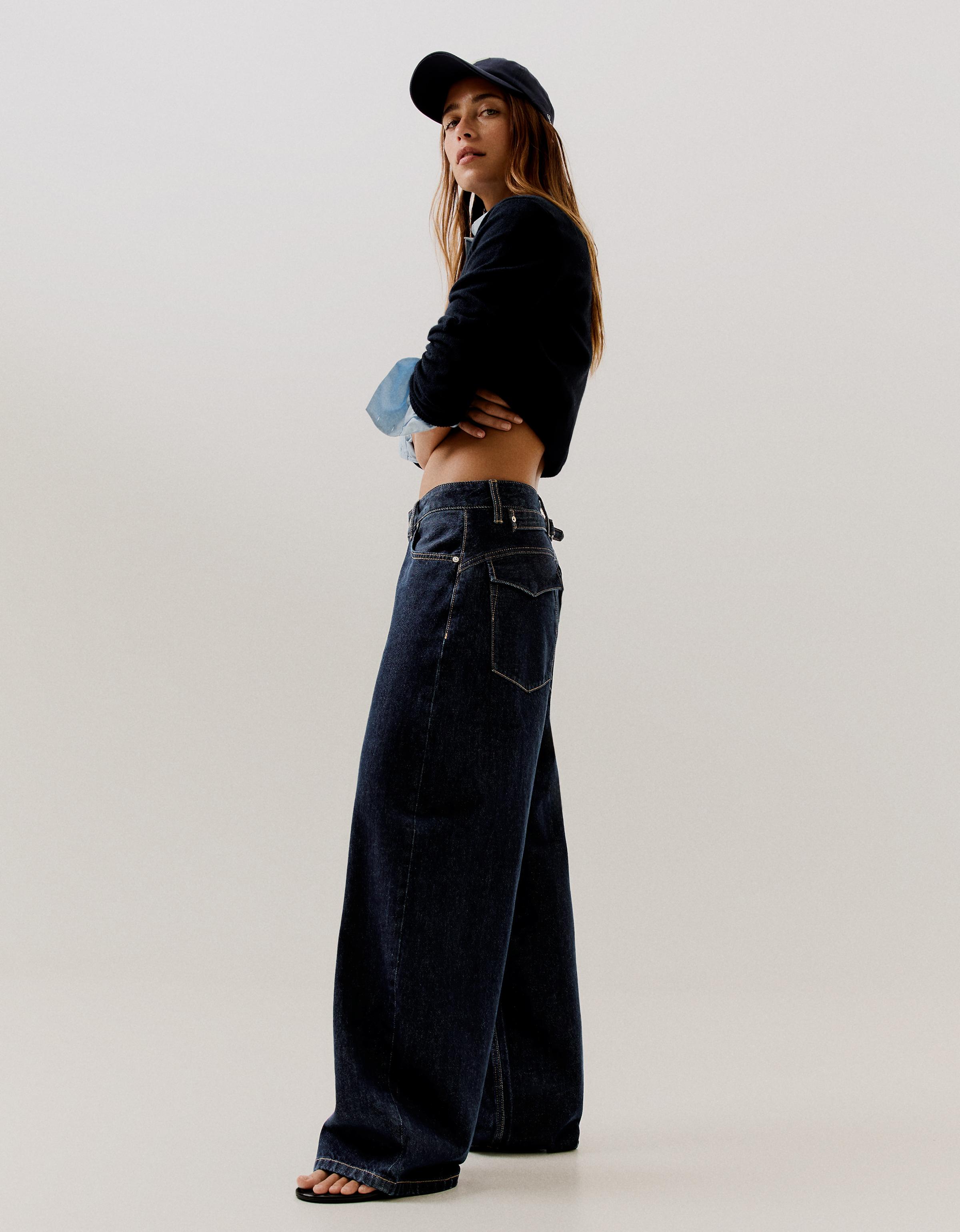 /bershka-jeans-barrel-hebilla-trasera-mujer-36-marino