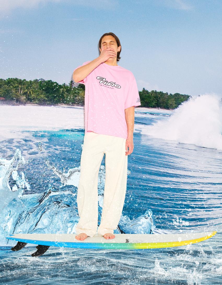 Camiseta El Niño manga corta-Rosa-3