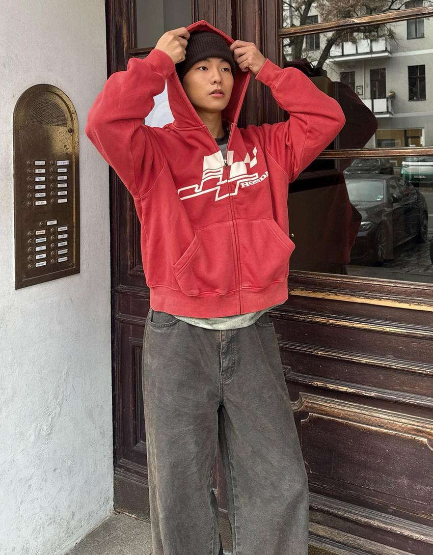 JT Racing Honda zipped hoodie with print-0-996