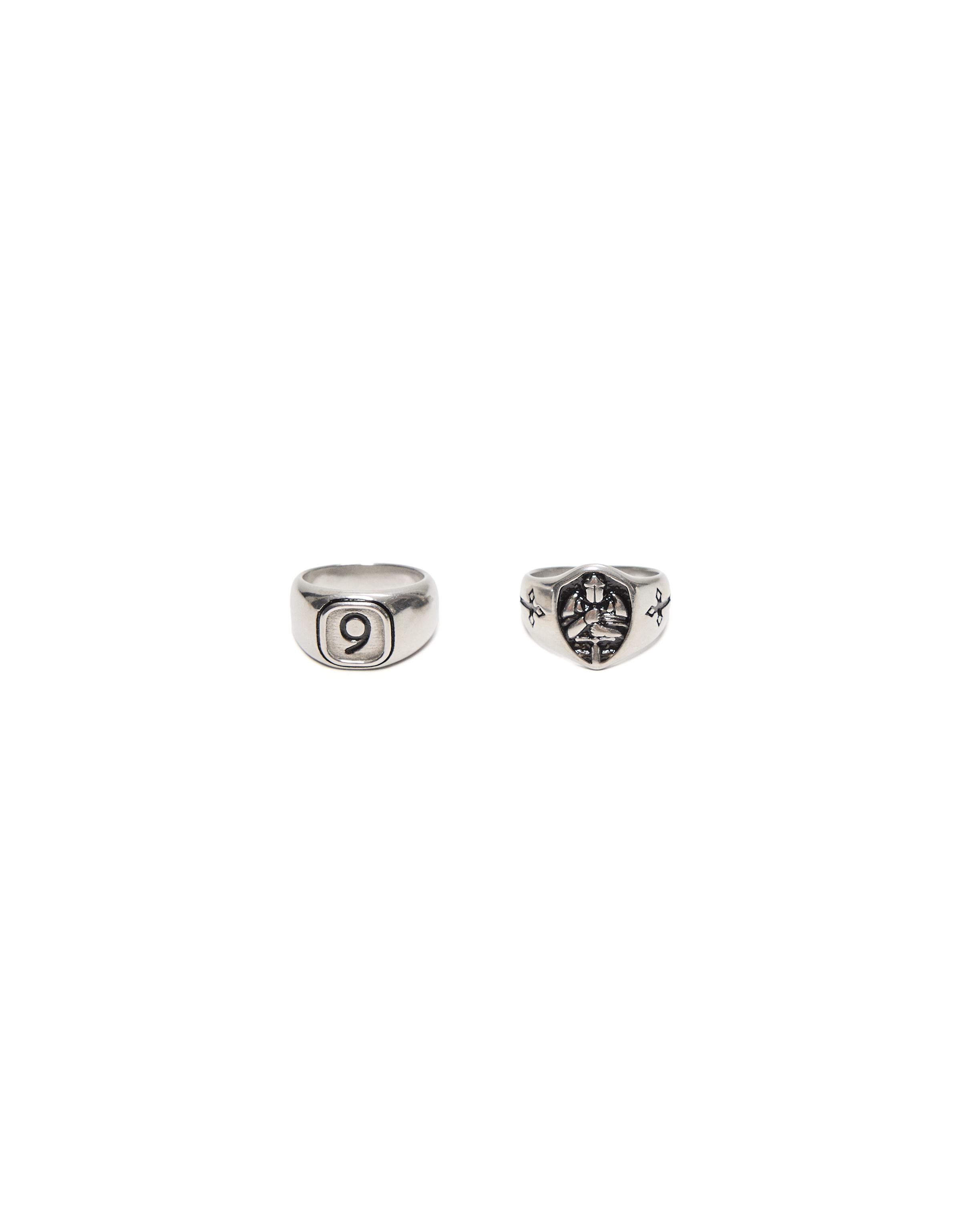 Pack of 2 steel rings — Silver
