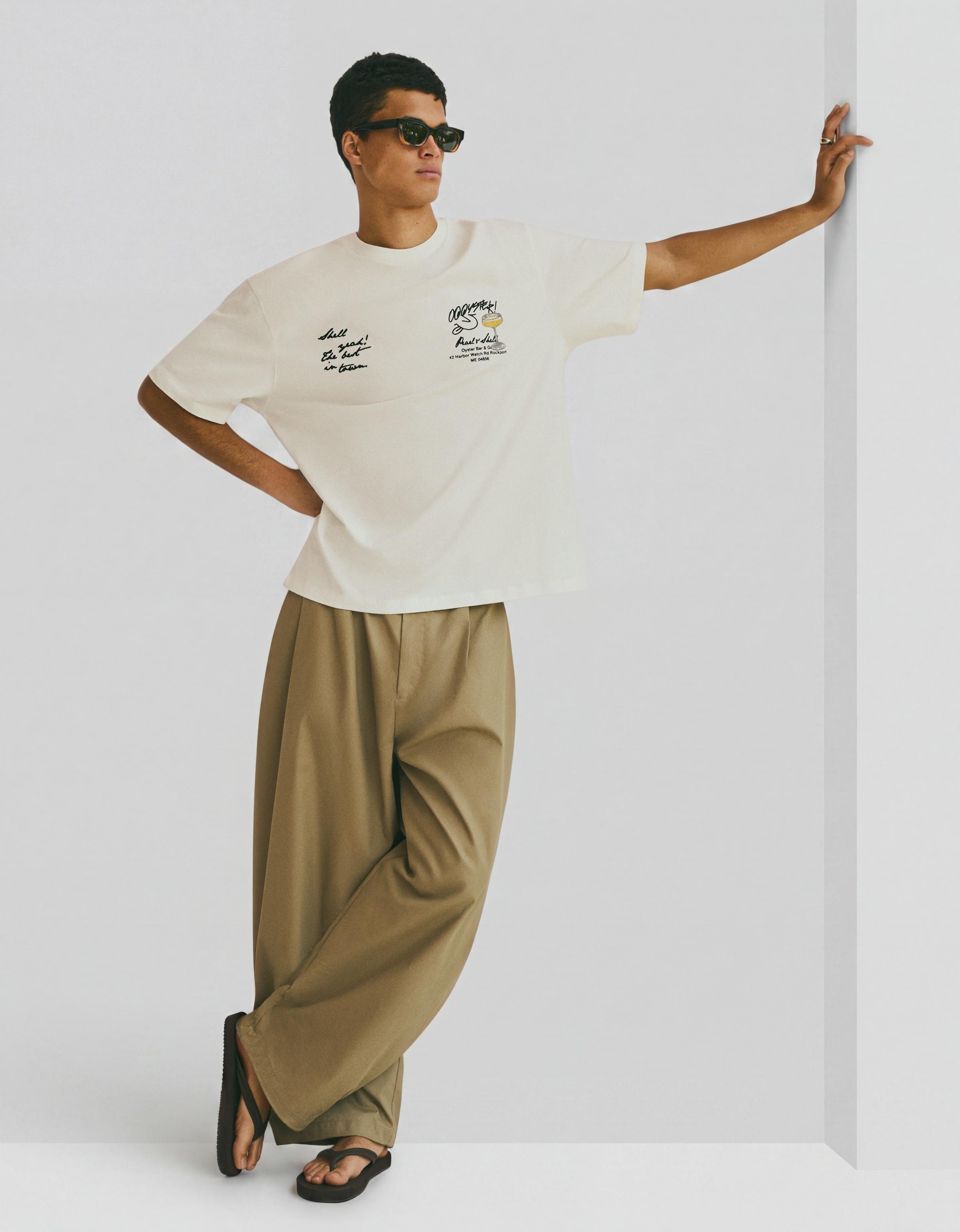 Relaxed fit printed T-shirt — Off white