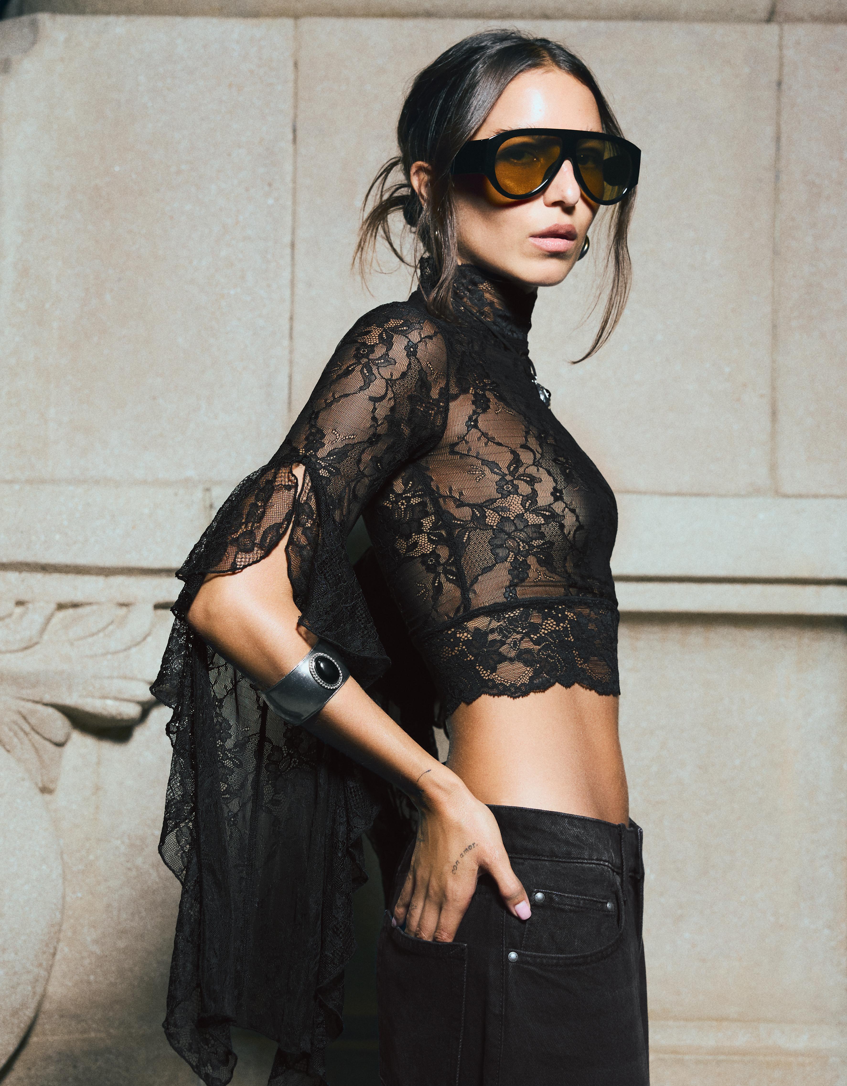 Acetate sunglasses — Black