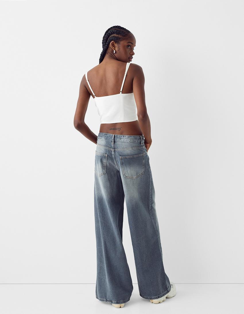 Tied crop top-White-1