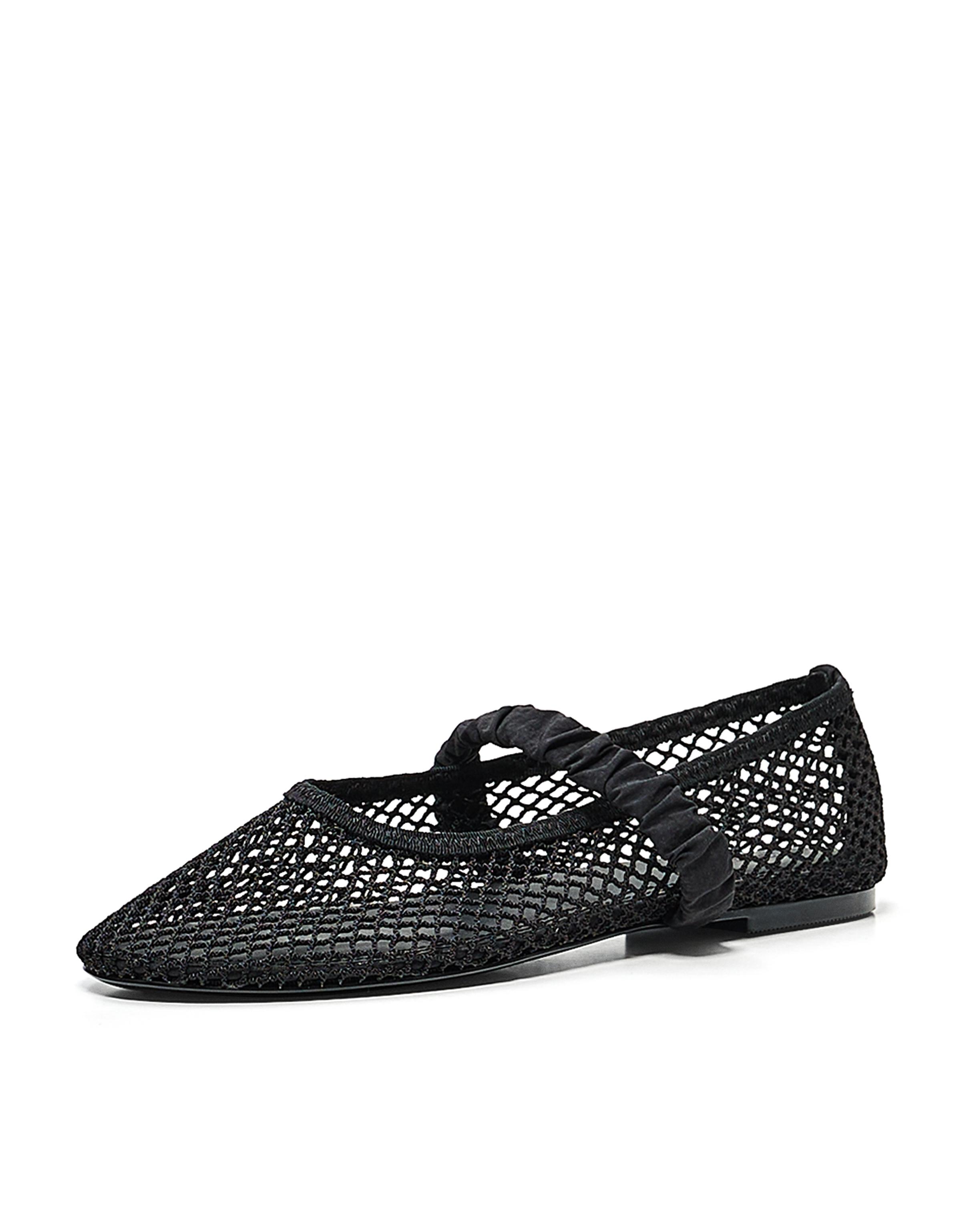 MESH BALLERINAS — BLACK