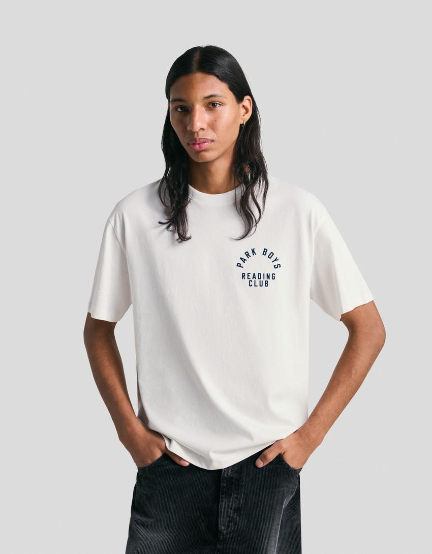 Short sleeve T-shirt with print-Off white