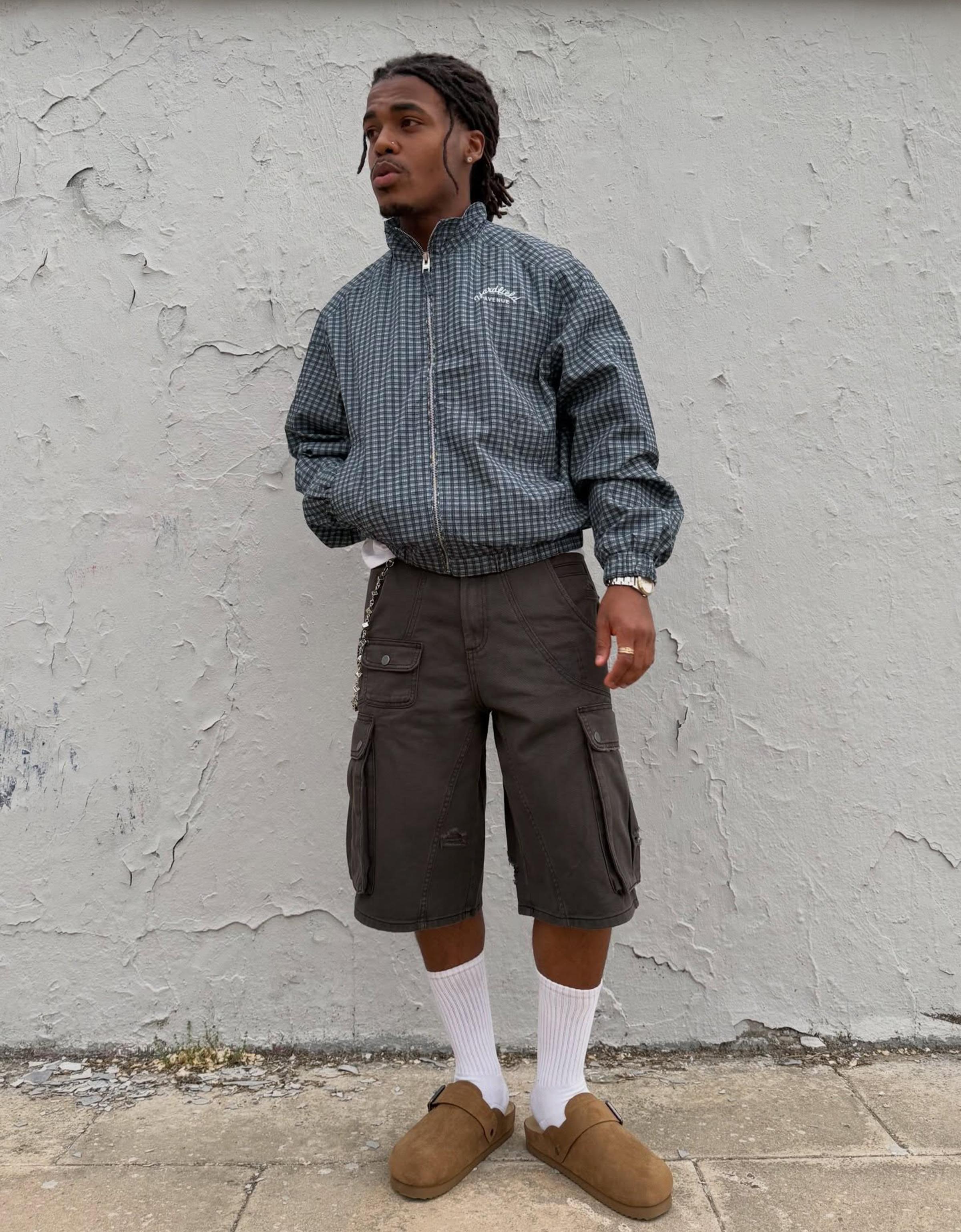 Bermuda Skater Cargo Hombre 36 Gris