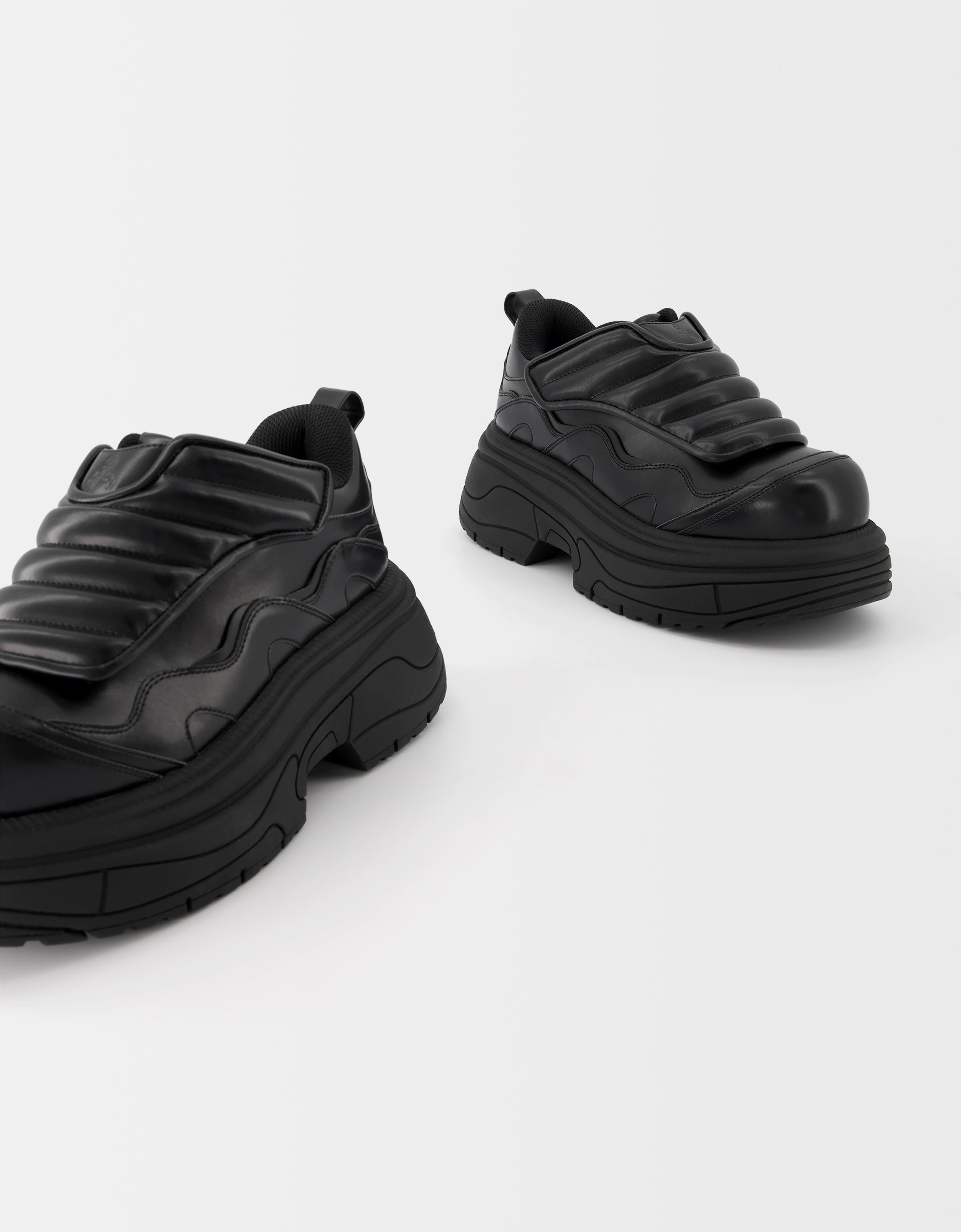 Monochrome platform sneakers Shoes Men Bershka