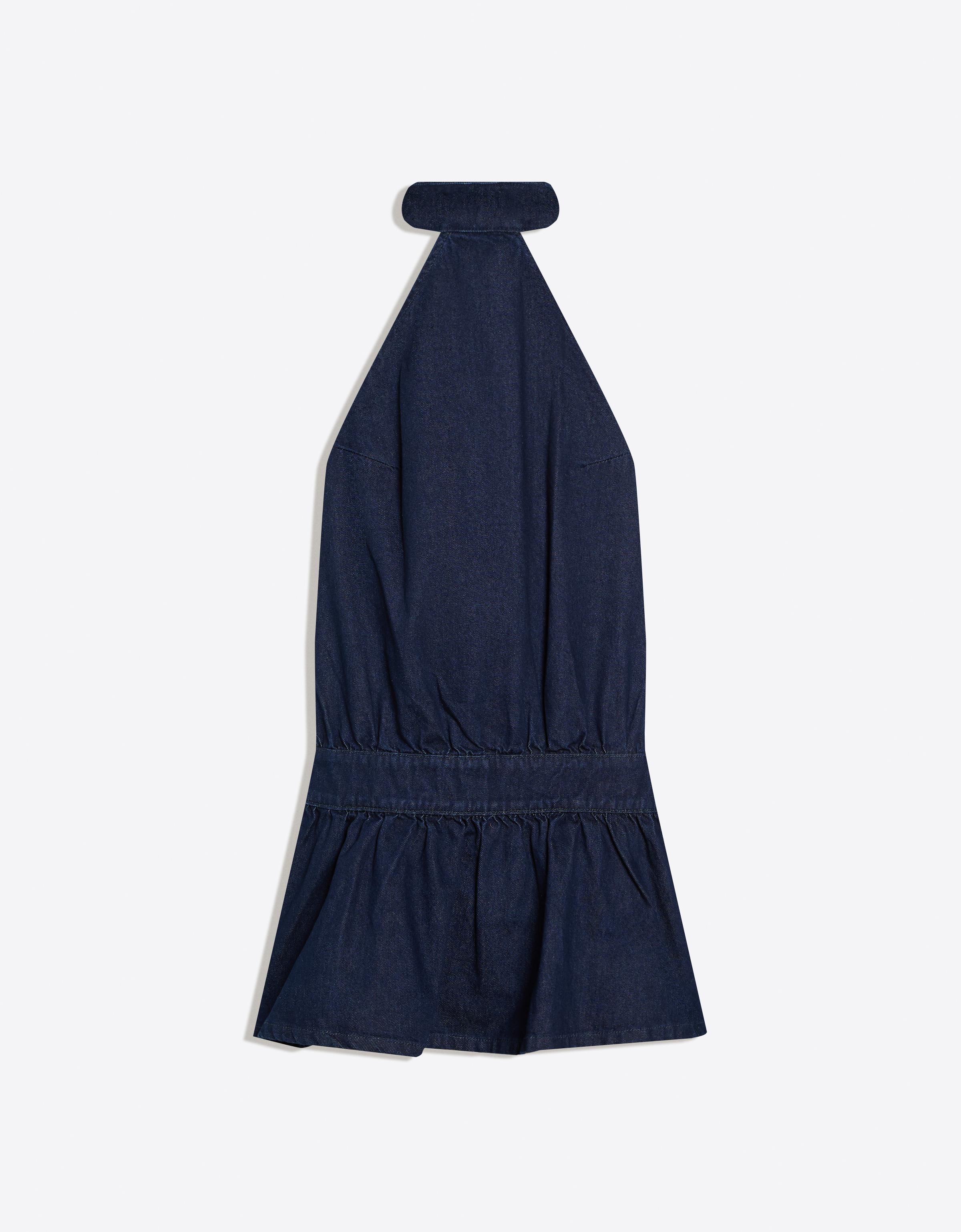 Denim mini elbise - Görsel 6