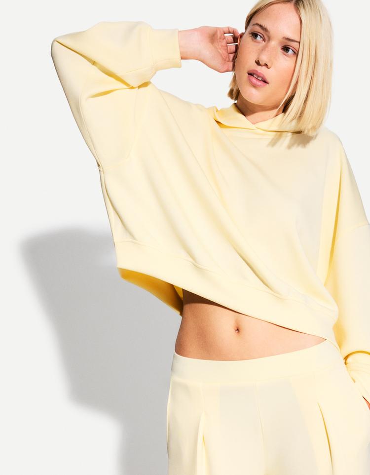 Kapüşonlu oversize fit sweatshirt