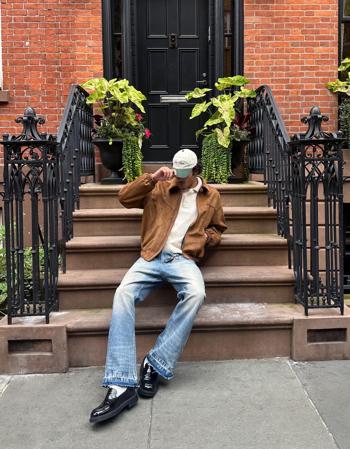 Flared baggy jeans
