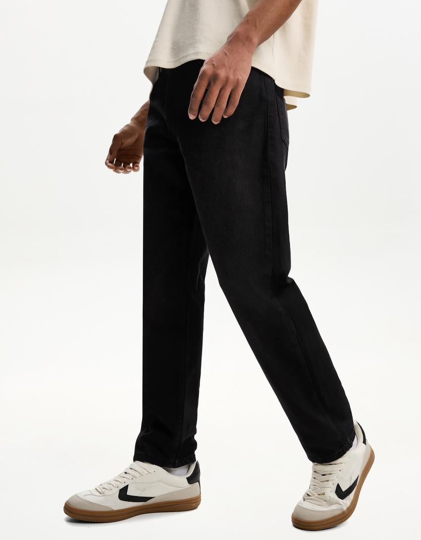 Jeans straight-Negro-2