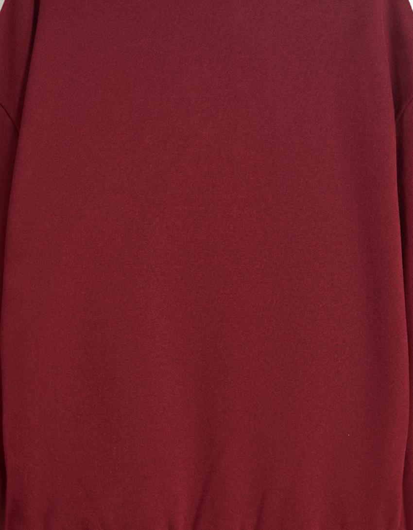 Oversize sweatshirt with pockets-Burgundy-5