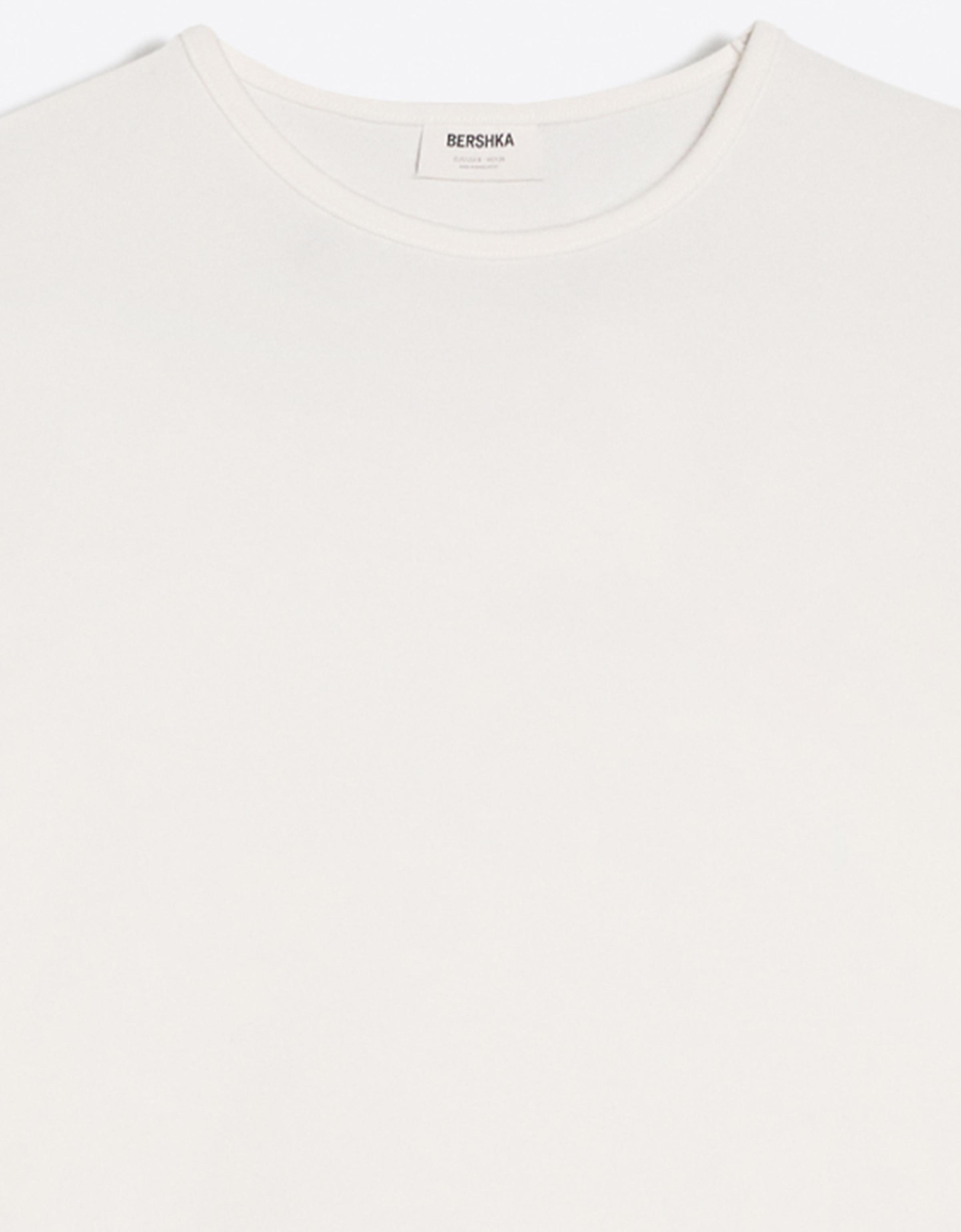 Round neck long-sleeve T-shirt — Off white