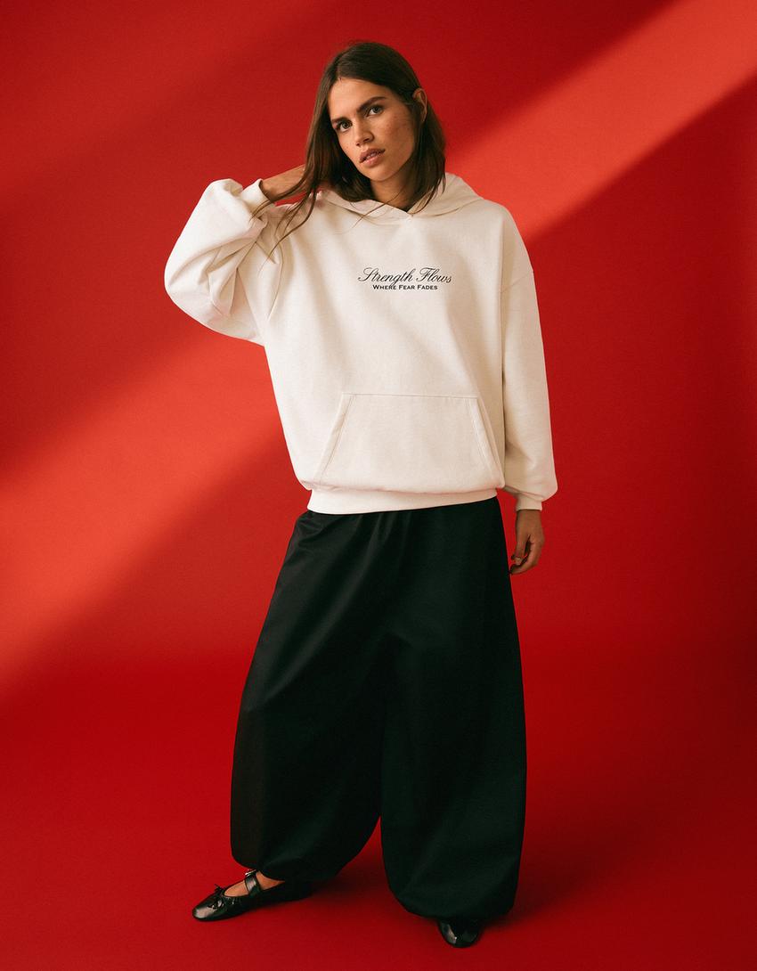 Hoodie gambar Disney-Putih semu