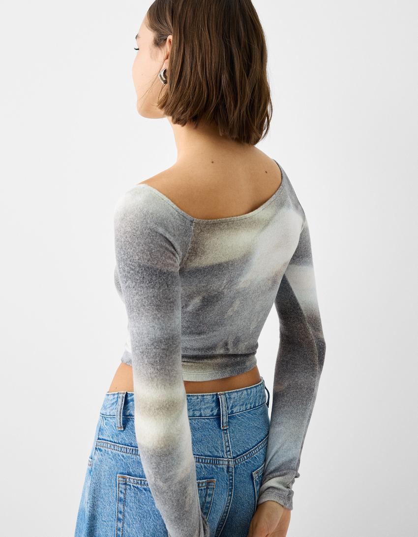 Knotted sweater-Light blue-2
