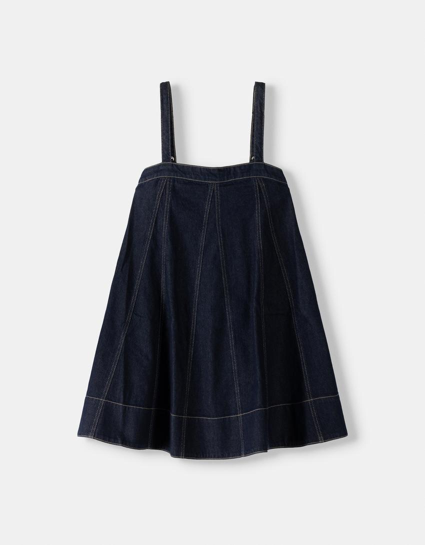 فستان دنيم بابيدول-كحلي-4