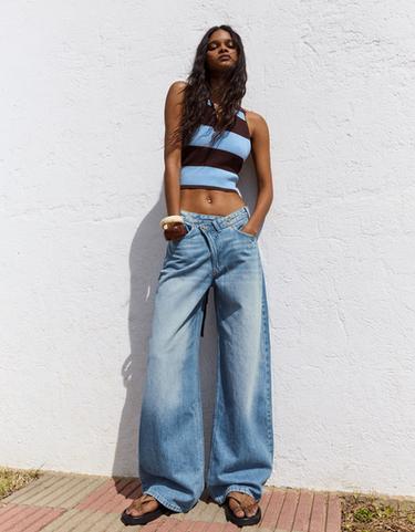 bershka mujer vaqueros de dos colores bershka
