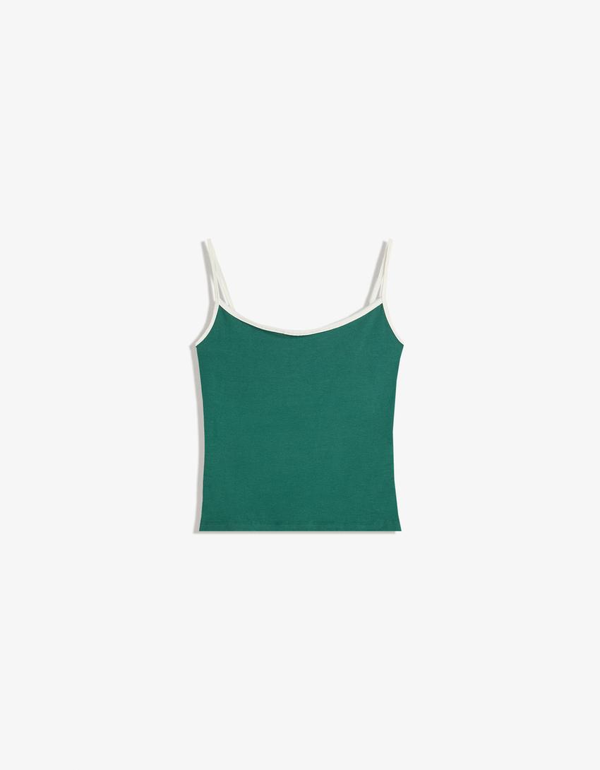 Strappy top-Green-3