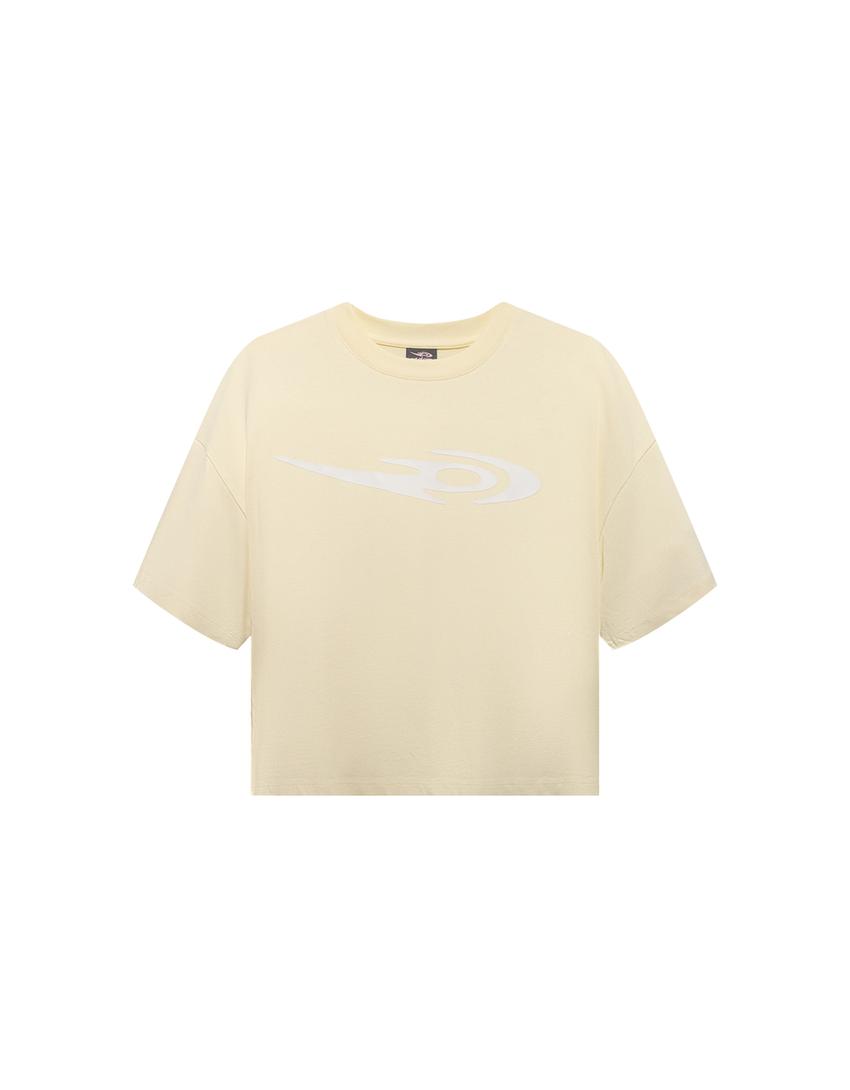 Kortærmet T-shirt med print out of core-Gul