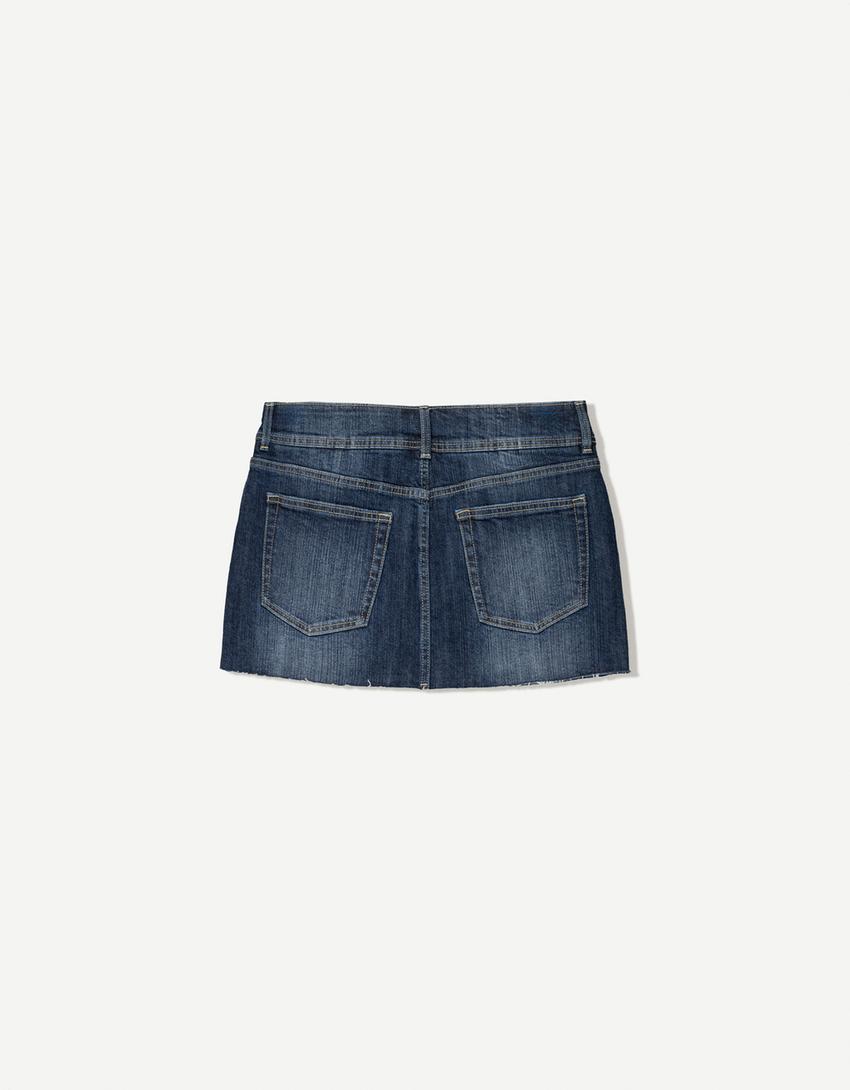 Mini-Jeans-Hosenrock