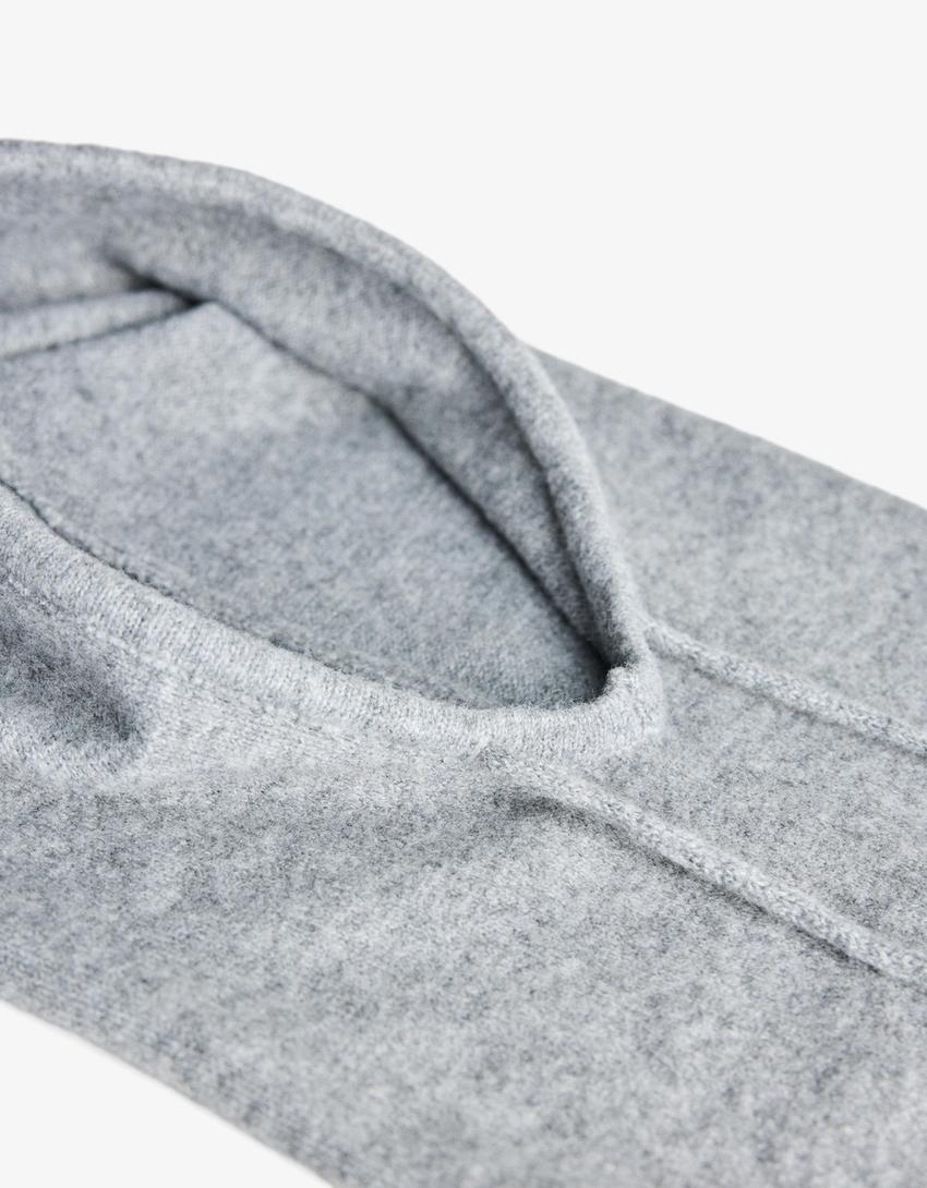 Knit balaclava-Grey