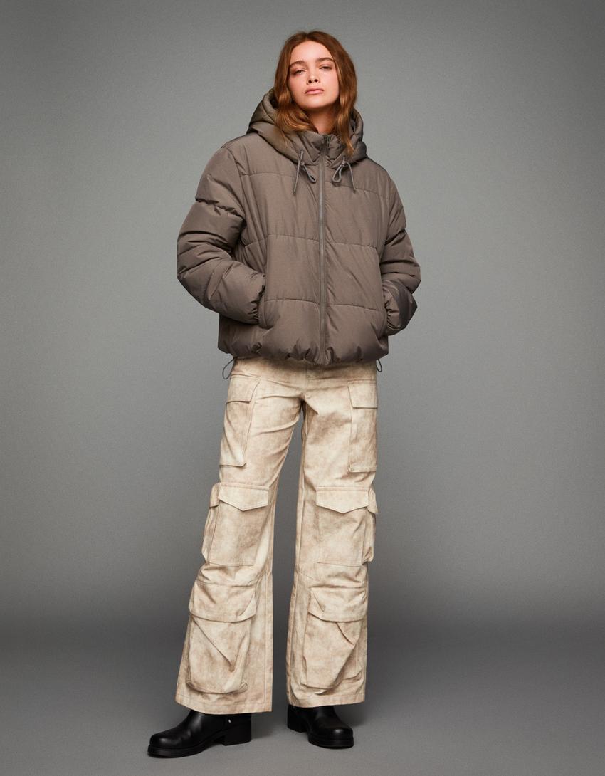 Cazadora puffy water resistant,windproof & thermal insulation-Kaki