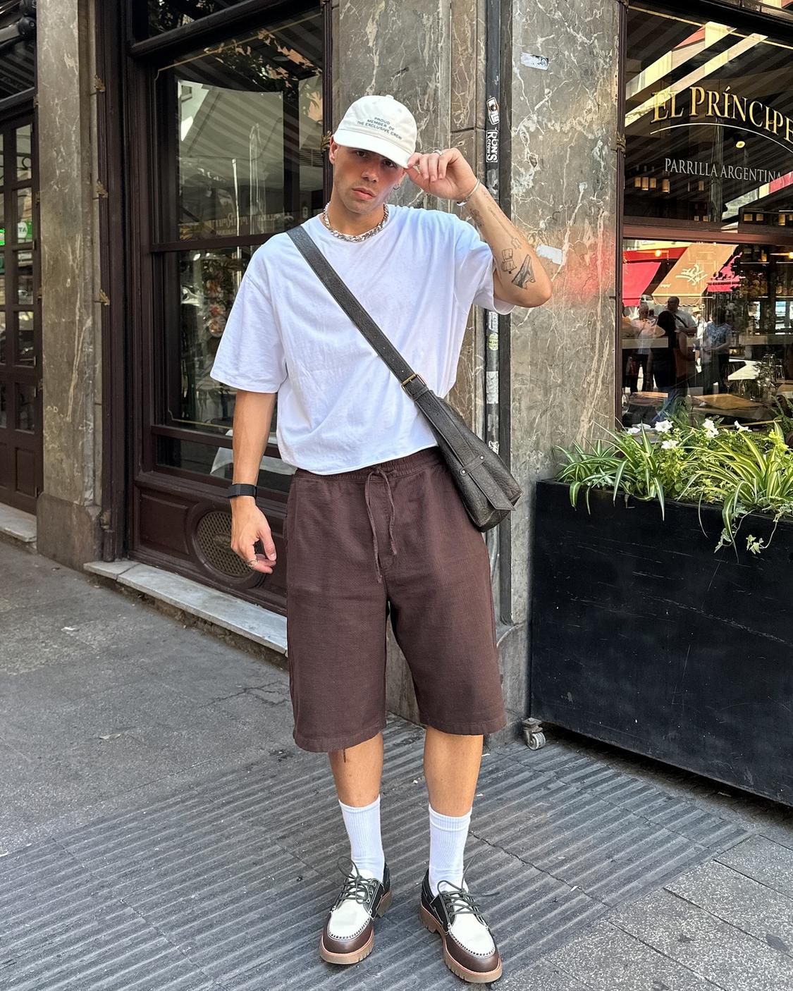Rustic jogger skater shorts