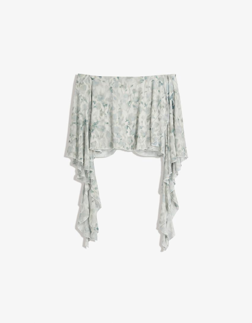 Falda mini tul print-Multicolor-3