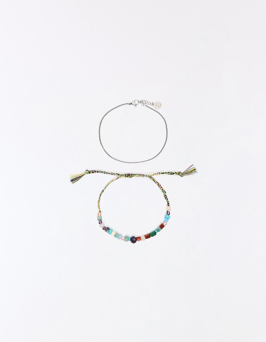 Pakke med perlearmbånd-Blå