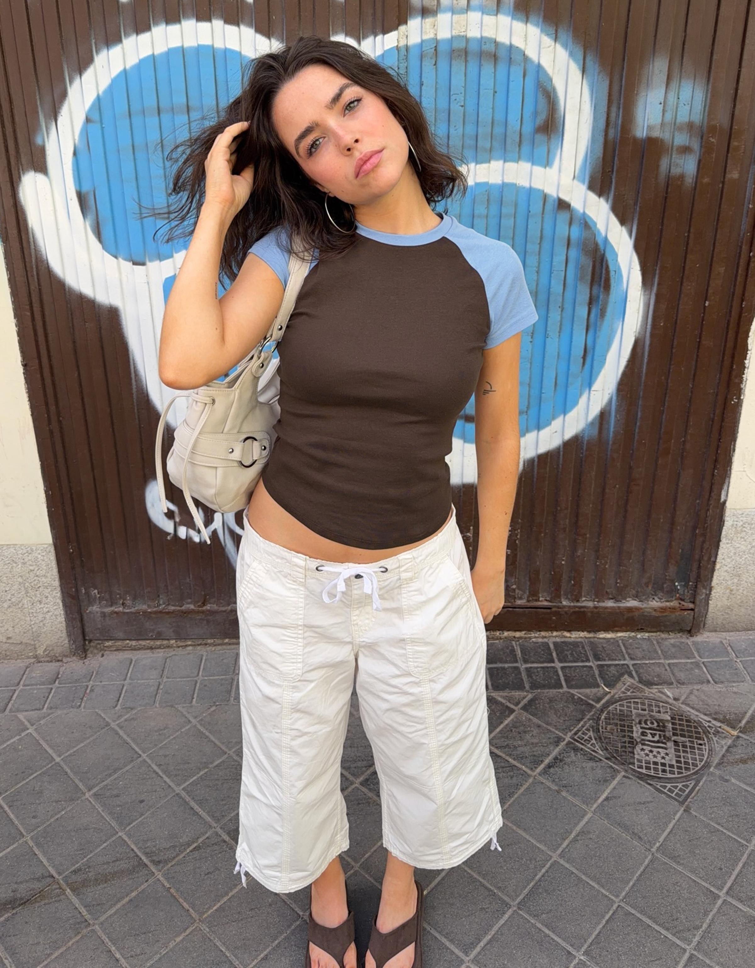 Bershka Dar kesim reglan kollu tişört görsel 7