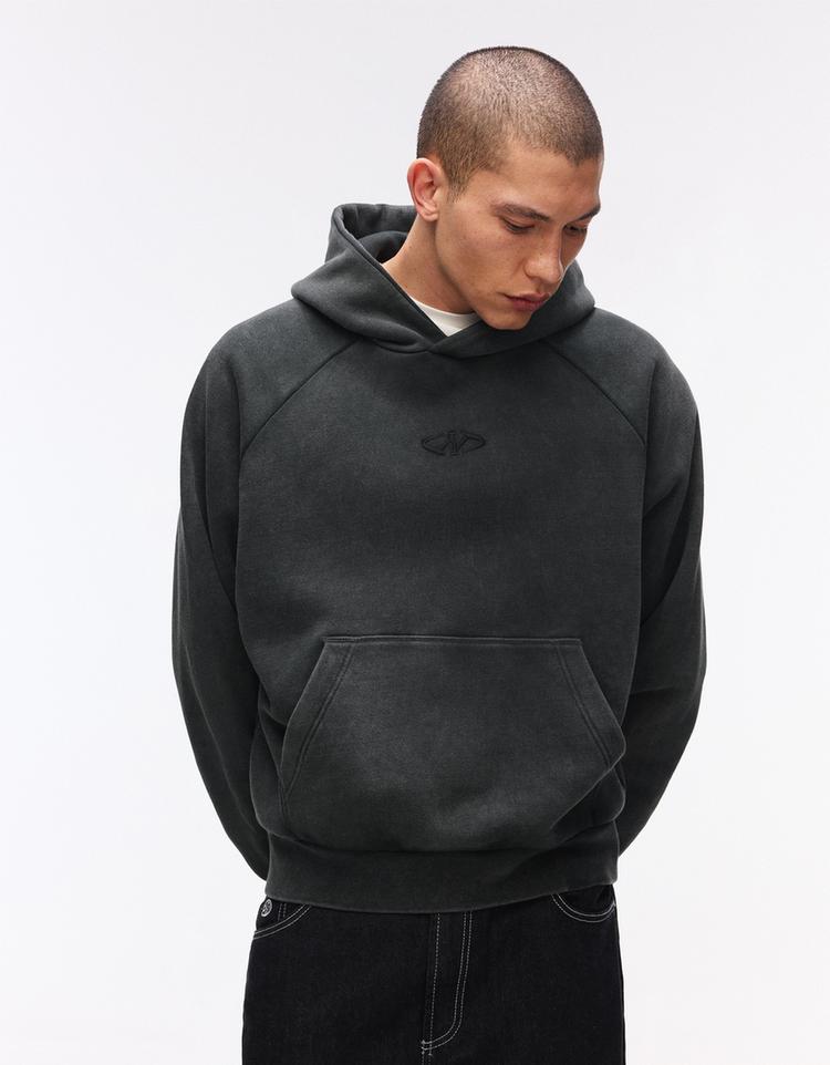 Boxy fit kapüşonlu sweatshirt