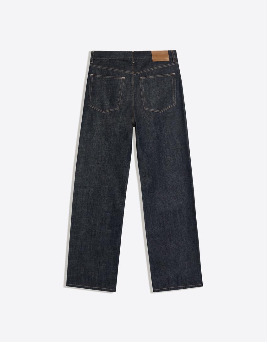 Jeans straight baggy fit-Marino