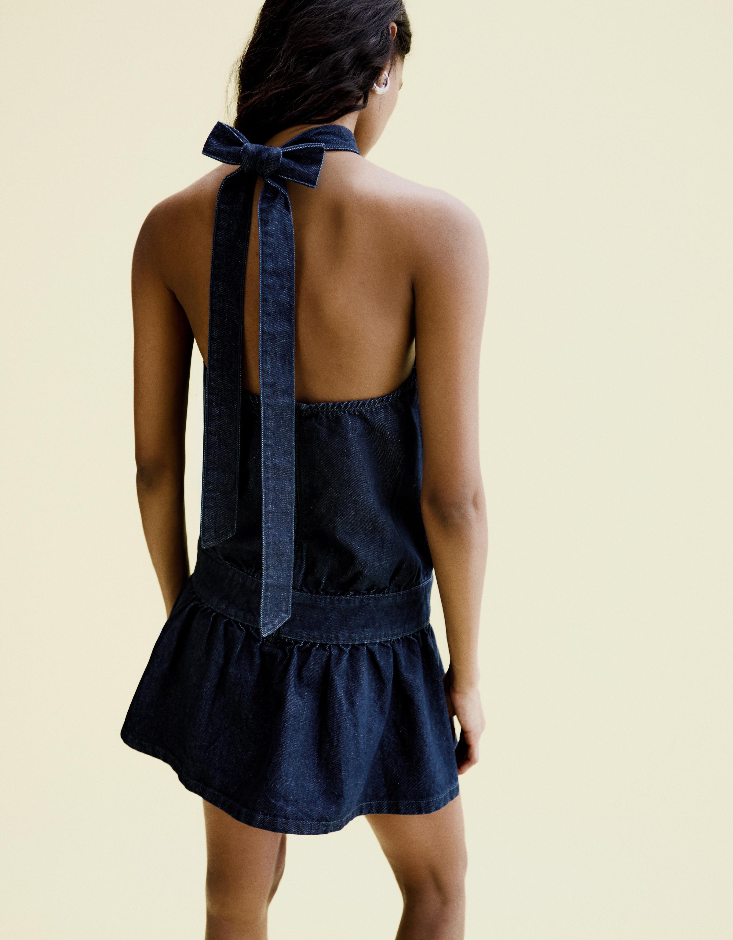 Denim mini elbise - Görsel 10