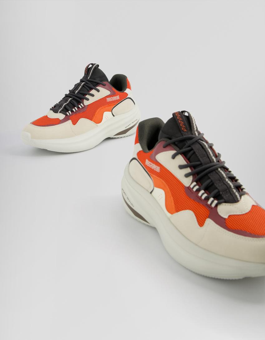 حذاء رياضي بتفصيل قطع تقنية-متعدد الألوان