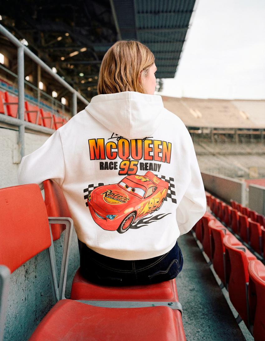 Cars Hoodie mit Print-Grbrochenes Weiss