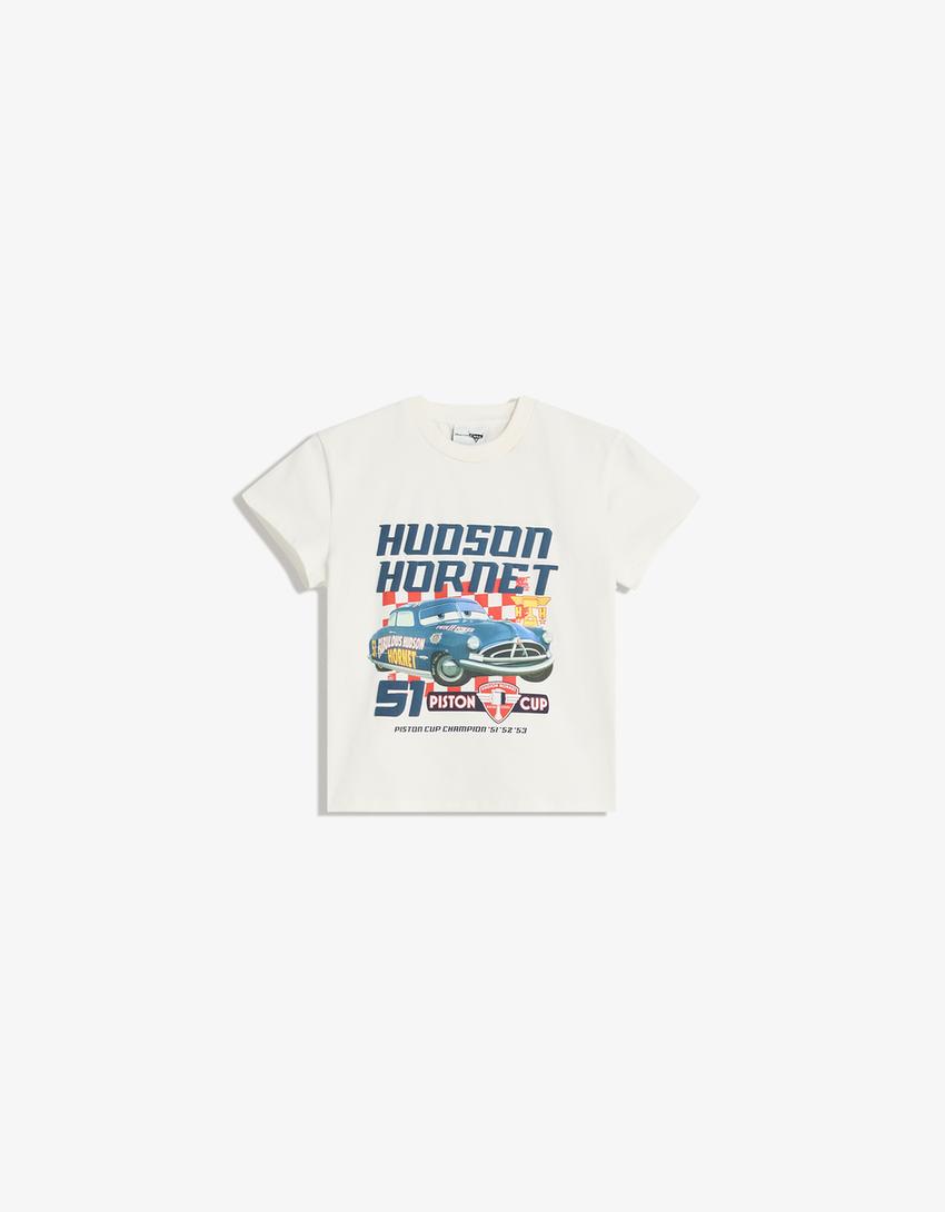 Camiseta Cars manga corta print-Blanco roto