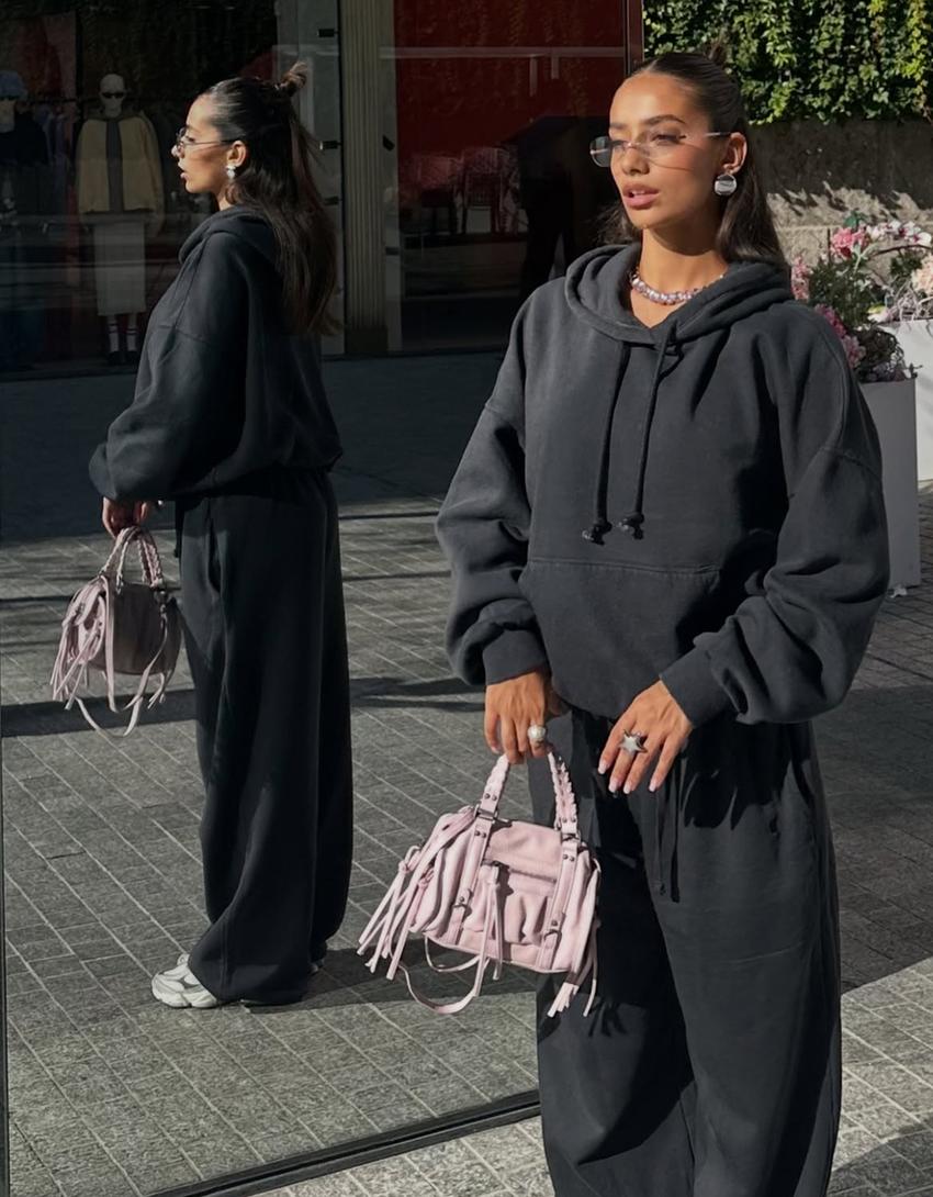 Oversize hoodie-Dark grey