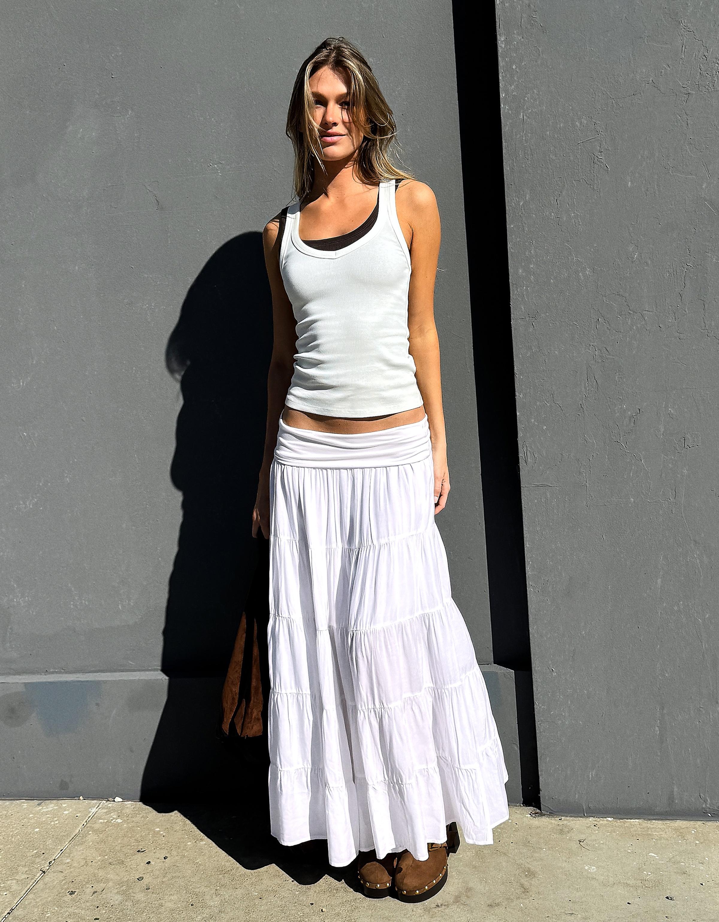 Kıvrık bel midi etek - Görsel 15