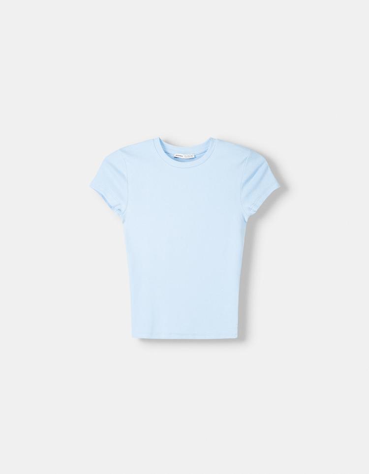 Kısa kollu bisiklet yaka t-shirt