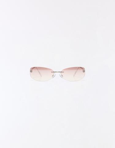 Rimless sunglasses — Pink 3