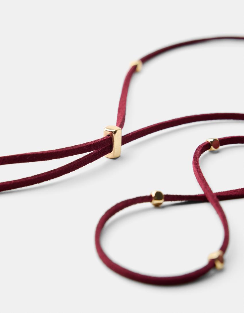 Bohem kolye-nar kırmızısı-2