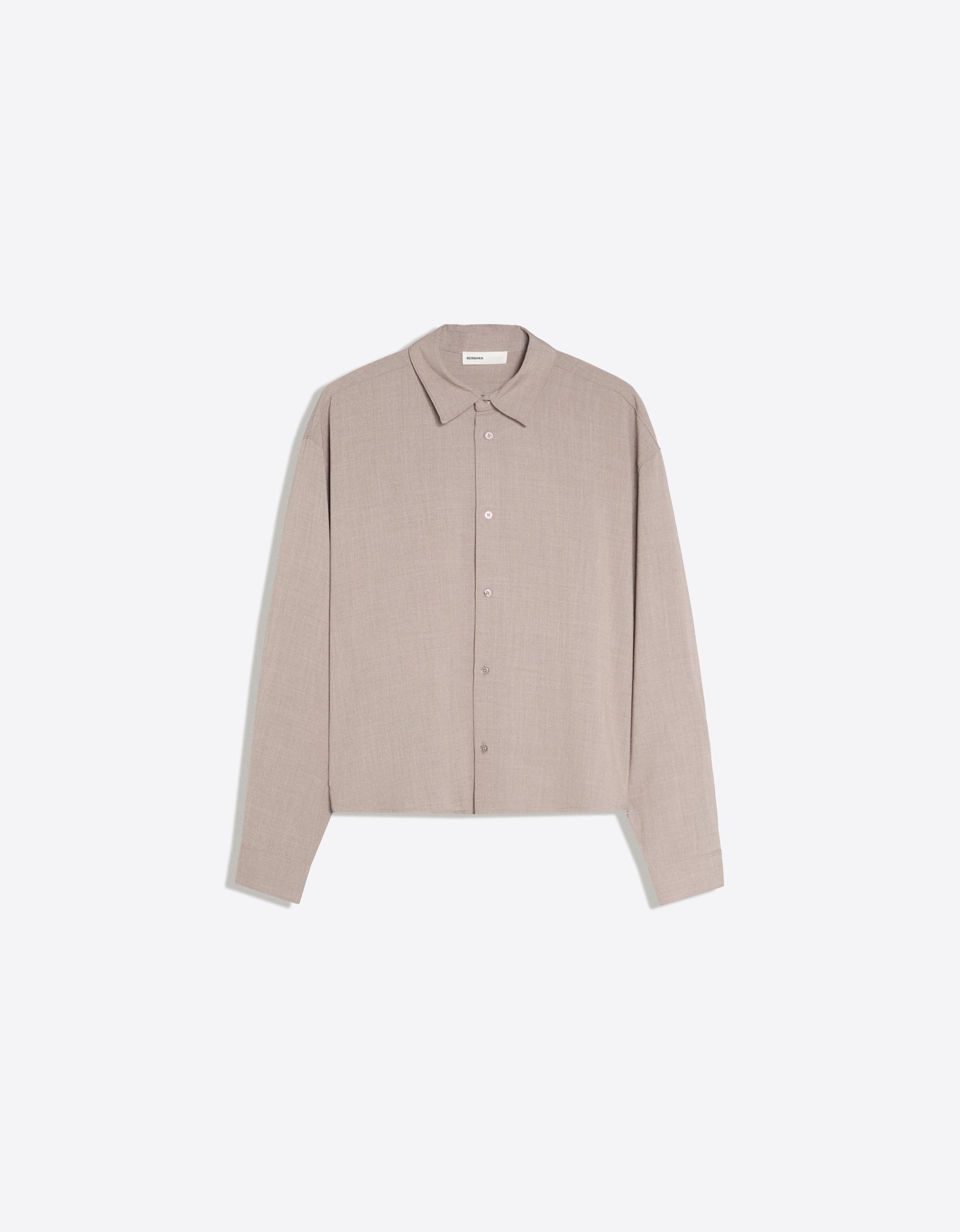Bershka Uzun kollu boxy fit gömlek görsel 2