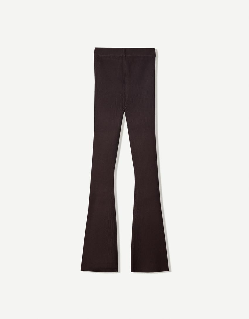 Pantalón flare-Marrón-1