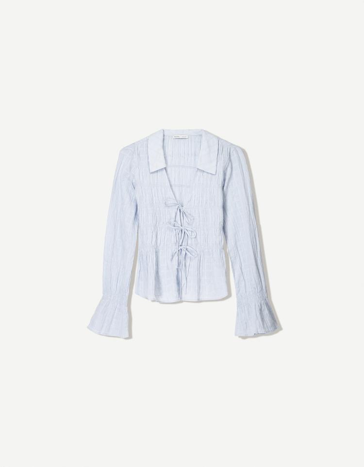 Rustic gathered shirt