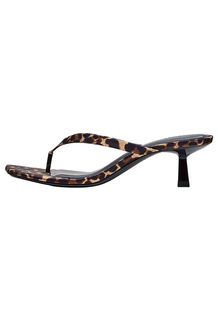 Thong heeled sandals — ANIMAL PRINT