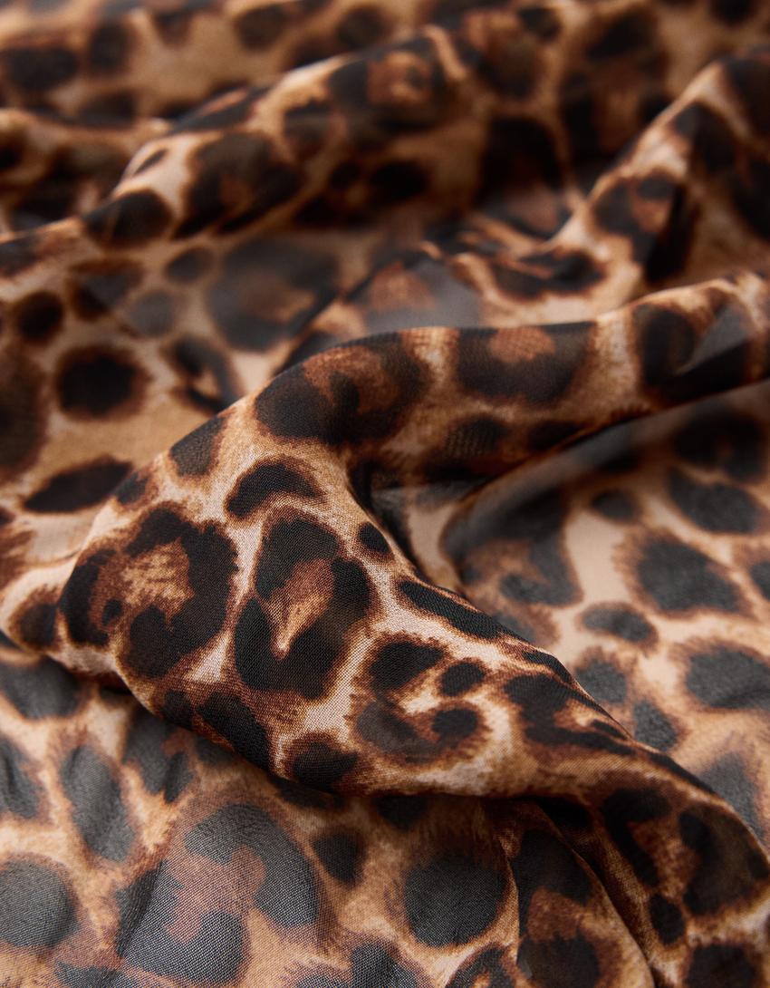 Pañoleta animal print-Marrón-2