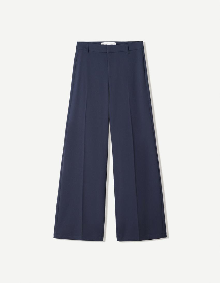 Wide-leg tailoring pants
