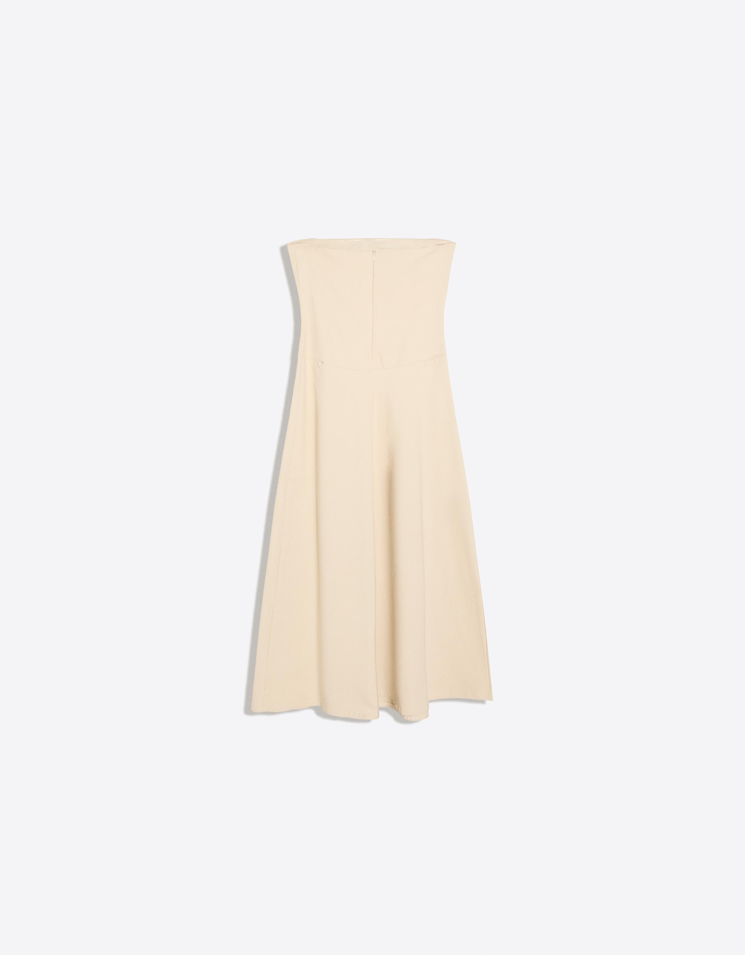 Bandeau midi dress — Sand
